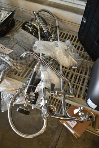 2 BRAND NEW SCRATCH AND DENT! Faucets; 2 w/ Spray Nozzle Attachment. 3 Times Your Bid! 