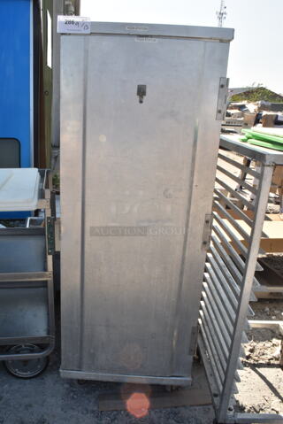 Metal Enclosed Pan Rack on Commercial Casters.  
