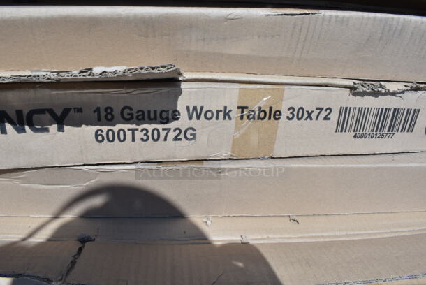 2 BRAND NEW SCRATCH AND DENT! Items Including Regency 600T3072G 30" x 72" 18-Gauge 304 Stainless Steel Commercial Work Table with Galvanized Legs and Undershelf and Regency 600T3072G 30" x 72" 18-Gauge 304 Stainless Steel Commercial Work Table with Galvanized Legs and Undershelf. 2 Times Your Bid! May Be Missing Pieces. - Image 3 of 3