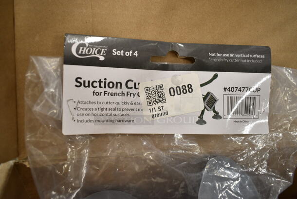 ALL ONE MONEY! Lot of BRAND NEW Items Including Set of 4 Choice 407477CUP Prep / Garde Suction Cup Feet for French Fry Cutters and Dicers and 344110200150 Fetco 1102.00150.00 1.5 Gallon Funnel Assembly for L3D-15 and L3S-15 - Image 4 of 7