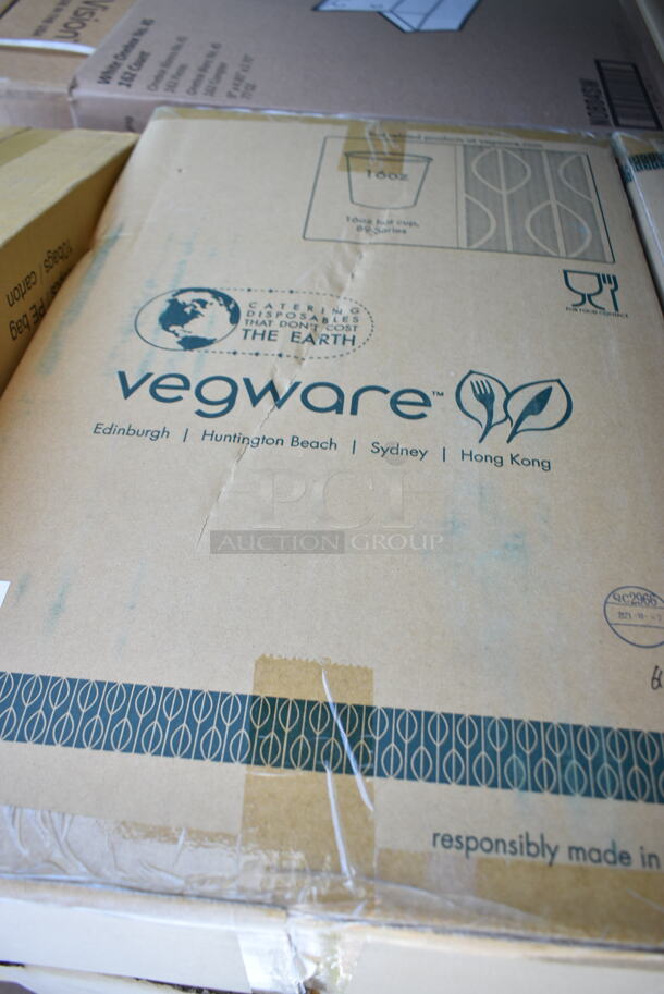 PALLET LOT of 22 BRAND NEW Boxes Including 4 Box Heavenly Soft 413663 Napkins, 4 Vegware 16 oz Bowl Cups, Pactiv NOB04SW White Boxes. 22 Times Your Bid!  - Image 4 of 12