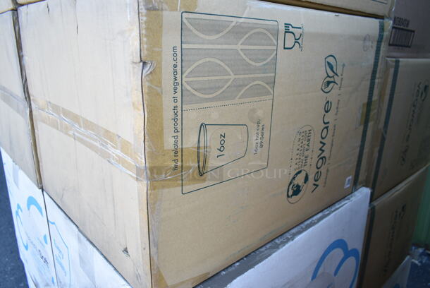 PALLET LOT of 22 BRAND NEW Boxes Including 4 Box Heavenly Soft 413663 Napkins, 4 Vegware 16 oz Bowl Cups, Pactiv NOB04SW White Boxes. 22 Times Your Bid!  - Image 5 of 12