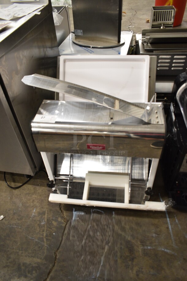 BRAND NEW SCRATCH AND DENT! Estella 348BSL34 Countertop Bread Slicer - 3/4" Slice Thickness, 18 3/4" Max Loaf Length. 110 Volts, 1 Phase. Tested and Working! - Image 2 of 9