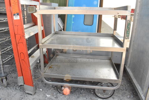 Stainless Steel 3 Tier Cart on Casters. 