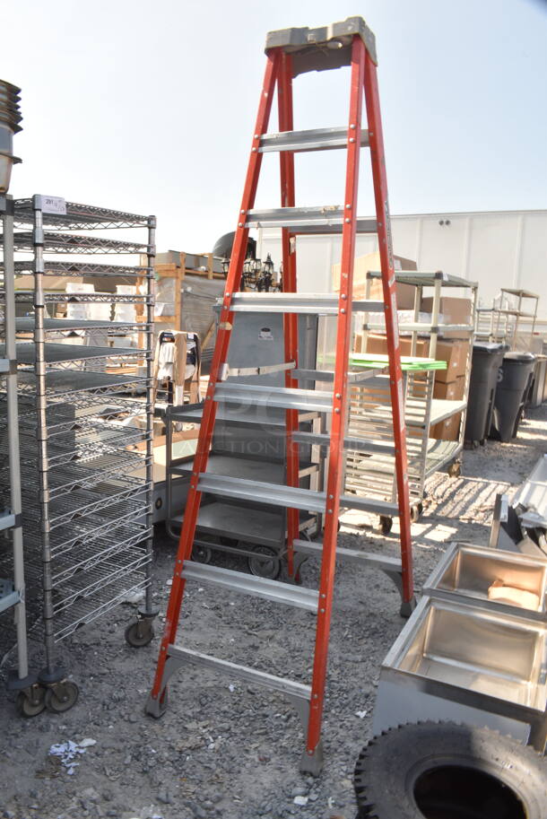 8' Louisville FS1508 300 Pound Capacity A Frame Ladder.  - Image 2 of 3