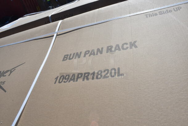 2 BRAND NEW SCRATCH AND DENT! Regency 109APR1820L 20 Pan End Load Bun / Sheet Pan Rack with Non-Marking Casters - Unassembled. 2 Times Your Bid! May Be Missing Pieces. - Image 3 of 3