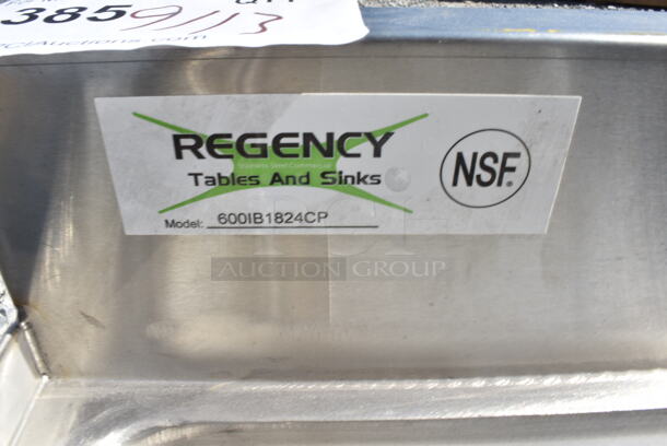 BRAND NEW SCRATCH AND DENT! Regency 600IB1824CP 18" x 24" Underbar Ice Bin with 7 Circuit Post-Mix Cold Plate and Bottle Holders - 51 lb. No Legs.  - Image 3 of 3