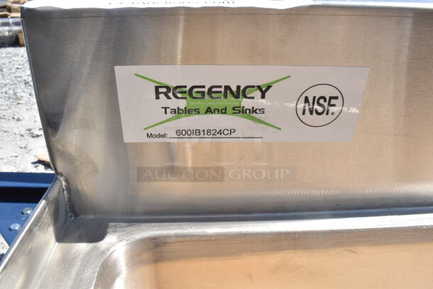 BRAND NEW SCRATCH AND DENT! Regency 600IB1824CP 18" x 24" Underbar Ice Bin with 7 Circuit Post-Mix Cold Plate and Bottle Holders - 51 lb. No Legs.  - Image 3 of 3