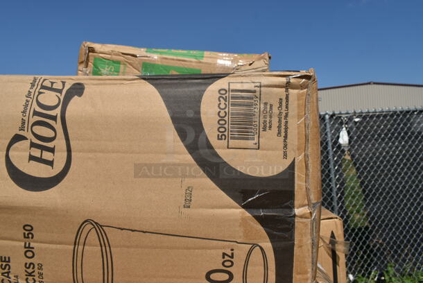PALLET LOT of 35 BRAND NEW Boxes Including 500CC20 Choice Clear PET Customizable Plastic Cold Cup - 20 oz. - 600/Case, 2 Box 130BKFKSNSPH Choice Black Heavy Weight Wrapped Plastic Cutlery Pack with Napkin and Salt and Pepper Packets - 500/Case, 500TO993 Choice 9" x 9" x 3" Microwaveable 3-Compartment Black / Clear Plastic Hinged Container - 100/Case, 500TO10103C3 Choice 10" x 10" x 3" Microwaveable 3-Compartment Black / Clear Plastic Hinged Container - 100/Case, Lavex 500MFTN Lavex Natural Brown Kraft M-Fold (Multifold) Towel - 4000/Case, 795PLAKFT8 EcoChoice Kraft PLA Lined Compostable #8 Take-Out Container 6" x 4 3/4" x 2 1/2" - 300/Case, Choice 182RRF14 10" x 14" Plastic Food Bag On A Roll - 1000/Case, 347SP10CL Visions Florence 10" Square Clear Plastic Plate - 120/Case, 500LDOMEW Choice 9 oz., 12 oz., 16 oz., 20 oz., 24 oz. Clear PET Dome Lid with 2" Hole - 1000/Case, 4558022026 32 oz. Tall Plastic Iced Tea Design Souvenir Cup with Straw and Lid - 200/Case, 795NRKFT3 New Roots Kraft PLA-Lined Compostable #3 Take-Out Container 7 3/4" x 5 1/2" x 2 1/2" - 200/Case, 795PTOKFT2 Choice Kraft Microwavable Folded Paper #2 Take-Out Container 7 3/4" x 5 1/2" x 1 7/8" - 200/Case, 10 Box 130SERVSP8BK Choice 8 1/2" Black Disposable Plastic Serving Spoon - 72/Case. 35 Times Your Bid!  - Image 2 of 12