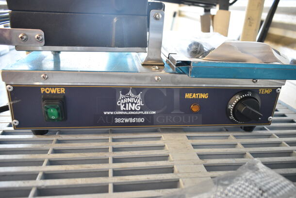 BRAND NEW SCRATCH AND DENT! Carnival King 382WBS180 Stainless Steel Commercial Countertop Brussels / Liege Style Belgian Waffle Maker. 120 Volts, 1 Phase.  - Image 8 of 9