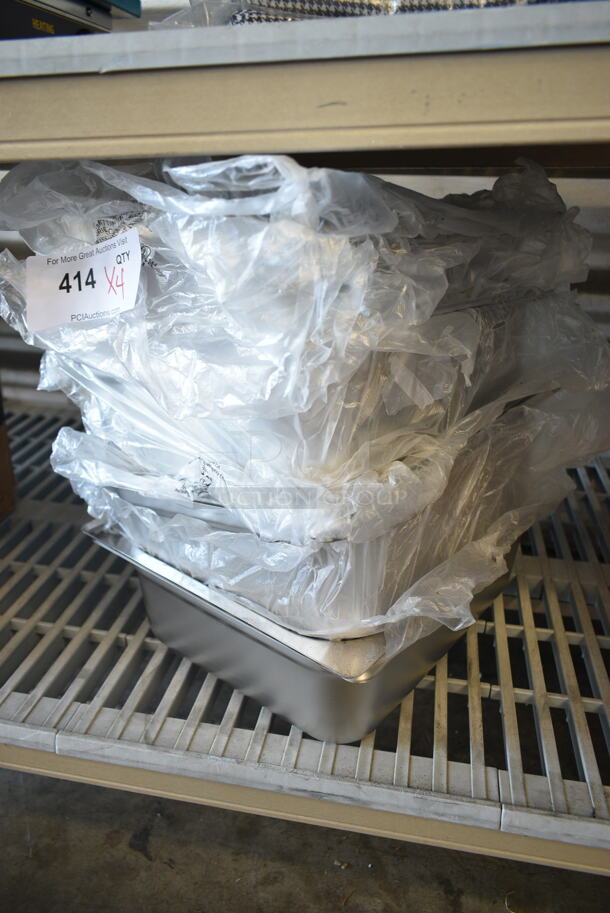 4 BRAND NEW SCRATCH AND DENT! Items Including Choice 1/2 Size 4" Deep Anti-Jam Stainless Steel Steam Table / Hotel Pan. 4 Times Your Bid!  - Image 2 of 8