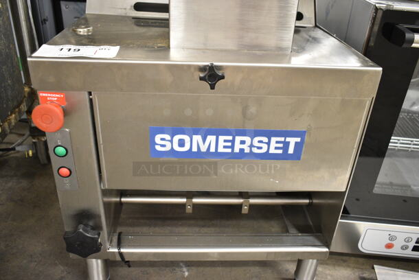BRAND NEW SCRATCH AND DENT! Somerset CDR-170 Stainless Steel Commercial Countertop Dough Sheeter. 115 Volts, 1 Phase. Tested and Working!  - Image 7 of 12