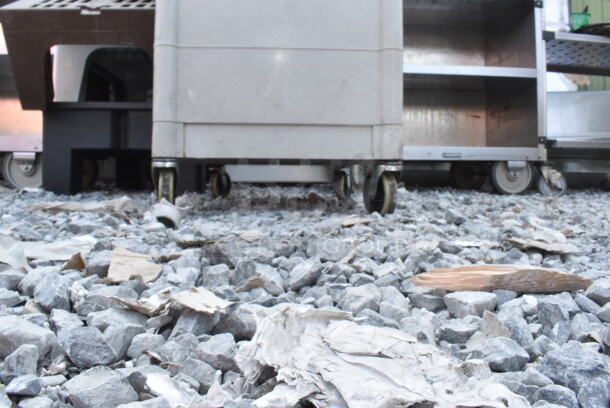 Gray Poly 3 Tier Cart on Commercial Casters.  - Image 2 of 2
