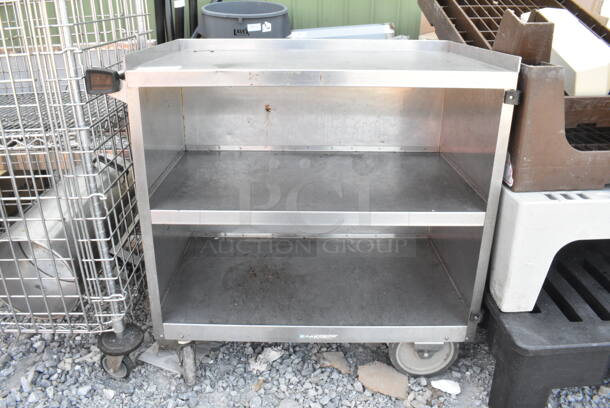 Stainless Steel 3 Tier Cart on Commercial Casters.  - Image 1 of 3