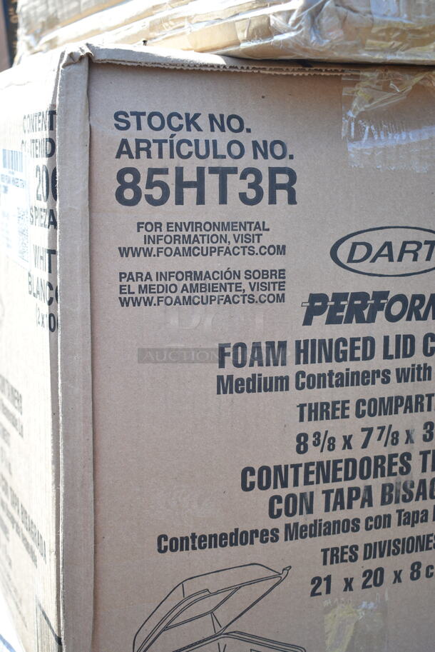 PALLET LOT of 20 BRAND NEW Boxes Including 500TO993C3 Choice 9" x 9" x 3" Microwaveable 3-Compartment Black / Clear Plastic Hinged Container - 100/Case, 500TO1183 Microwaveable 2-Compartment Black, 5003DNAP Choice 15" x 17" White 3-Ply Dinner Napkin - 2000/Case, 2 Box Dart 85HT3R 8" x 8" x 3" White Foam Three-Compartment Square Take Out Container with Perforated Hinged Lid - 200/Case, 760FF16 Choice 16 oz. French Fry Cup - 1000/Case, 164MB912BLK Choice 9" x 12 1/2" Black Wood Color Menu Holder / Presenter with Straps, 128HD8COMBO Choice Heavy Duty 8 oz. Microwavable Translucent Plastic Deli Container and Lid Combo Pack - 240/Case, 50016W Choice 16 oz. White Poly Paper Hot Cup - 1000/Case. 20 Times Your Bid!  - Image 8 of 12