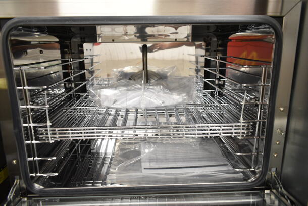 BRAND NEW SCRATCH AND DENT! Cooking Performance Group CPG 351COHD4M Electric Digital Countertop 4 Tray Half Size Convection Oven with Moisture Injection. 208-240 Volts, 1 Phase.  - Image 5 of 9