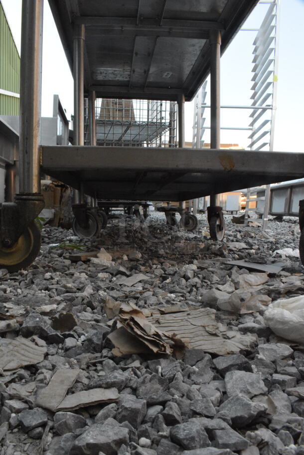 Stainless Steel Table w/ Under Shelf on Commercial Casters.  - Image 4 of 4