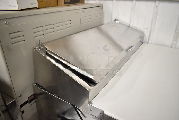 BRAND NEW SCRATCH AND DENT! 2024 True TPP-AT-44D-2-HC Stainless Steel Commercial 44 5/8" Refrigerated Pizza Prep Table with Two Drawers. 115 Volts, 1 Phase. Tested and Working! - Image 4 of 11