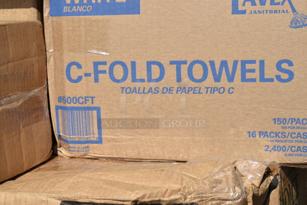 PALLET LOT of 41 BRAND NEW Boxes Including 2 Box 760SOUP8KPA Choice 8 oz. Kraft Poly-Coated Paper Food Cup with Vented Paper Lid - 250/Case, 50012C Choice 12 oz. Coffee Print Poly Paper Hot Cup - 1000/Case, 130WHSPOONH Choice White Heavy Weight Plastic Teaspoon - 1000/Case, 500CFT Lavex White C-Fold Standard Weight Towel - 2400/Case, 5014046XXH Lavex Pro 45 Gallon 3 Mil 40" x 46" Low Density Heavy-Duty Industrial Contractor Black Trash Bag / Can Liner - 50/Case, 130WHSPOONH Choice White Heavy Weight Plastic Teaspoon - 1000/Case, 130WBKFORKH Choice Black Heavy Weight Wrapped Plastic Fork - 1000/Case, 500LFLAT Choice Clear Flat Lid with Straw Slot - 9, 12, 16, 20, and 24 oz. - 1000/Case, 50010RIPKRPE Choice 10 oz. Double Wall Ripple Kraft Paper Hot Cup - 500/Case, 129MCR16B Choice 16 oz. Black 6 1/4" Round Microwavable Heavy Weight Container with Lid - 150/Case, 129MCS24B Choice 24 oz. Black Rectangular Microwavable Heavy Weight Container with Lid 8" x 5 1/4" x 2" - 150/Case, 50010W Choice 10 oz. White Poly Paper Hot Cup - 1000/Case, 124ASEAS12 American Metalcraft ASEAS12 12" Round Silver Hammered Aluminum Seafood Tray, 127CH16F Choice 16 oz. Clear RPET Tall Hinged Deli Container - 200/Case, 4 Box 475TCC0602 Lavex 6 9/16" x 2" Round Stainless Steel In-Counter Trash Chute. 41 Times Your Bid!  - Image 5 of 12