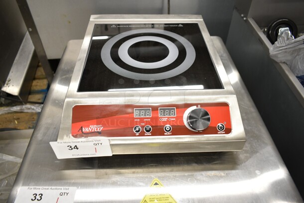 BRAND NEW SCRATCH AND DENT! Avantco 177IC1800 Stainless Steel Countertop Induction Range / Cooker. 120 Volts, 1 Phase. - Image 2 of 6