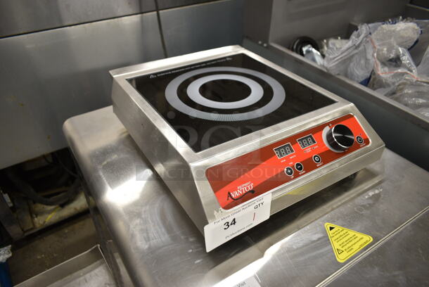 BRAND NEW SCRATCH AND DENT! Avantco 177IC1800 Stainless Steel Countertop Induction Range / Cooker. 120 Volts, 1 Phase. - Image 3 of 6