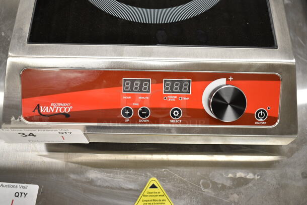 BRAND NEW SCRATCH AND DENT! Avantco 177IC1800 Stainless Steel Countertop Induction Range / Cooker. 120 Volts, 1 Phase. - Image 5 of 6