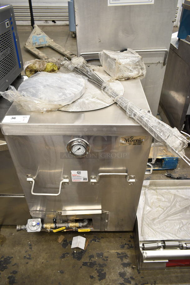BRAND NEW SCRATCH AND DENT! Morni Stainless Steel Commercial Natural Gas Powered Tandoor Tandoori Oven on Commercial Casters. - Image 2 of 12