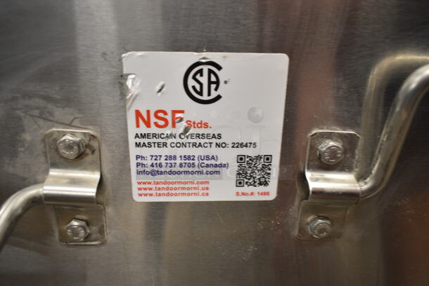 BRAND NEW SCRATCH AND DENT! Morni Stainless Steel Commercial Natural Gas Powered Tandoor Tandoori Oven on Commercial Casters. - Image 12 of 12