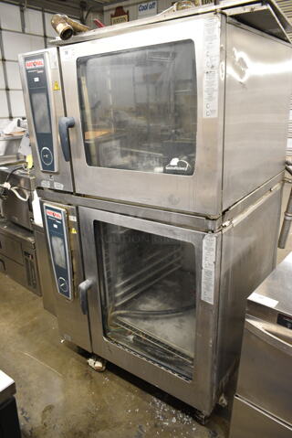 2 2016 Rational Stainless Steel Commercial Combitherm Self Cooking Center Convection Ovens on Commercial Casters. Top Model: SCC WE 62. Bottom Model: SCC WE 102. 480 Volts, 3 Phase. 2 Times Your Bid!