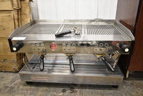 2016 La Marzocco LN/21 3AV Linea Stainless Steel Commercial Countertop 3 Group Espresso Machine w/ 4 Portafilters and 2 Steam Wands. 208-240 Volts, 1 Phase.