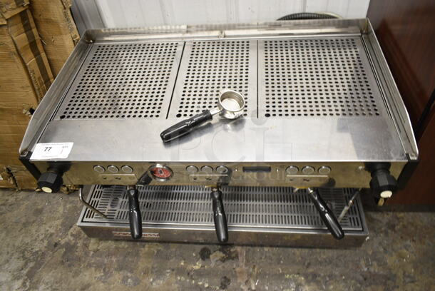 2016 La Marzocco LN/21 3AV Linea Stainless Steel Commercial Countertop 3 Group Espresso Machine w/ 4 Portafilters and 2 Steam Wands. 208-240 Volts, 1 Phase. - Image 2 of 11