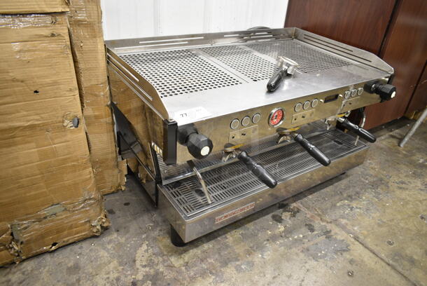 2016 La Marzocco LN/21 3AV Linea Stainless Steel Commercial Countertop 3 Group Espresso Machine w/ 4 Portafilters and 2 Steam Wands. 208-240 Volts, 1 Phase. - Image 3 of 11