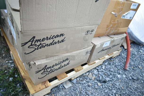 3 BRAND NEW SCRATCH AND DENT! Items Including American Standard 9134008EC.020 Decorum 21" x 20 1/4" White Vitreous China Single Bowl Wall-Mount Lavatory with EverClean and 8" Centerset, American Standard 9024901EC.020 Decorum 20" x 18 1/4" White Vitreous China Less Overflow Single Bowl Wall-Mount Lavatory with EverClean and Center Hole, American Standard 9024008EC.020 Decorum 20" x 18 1/4" White Vitreous China Single Bowl Wall-Mount Lavatory with EverClean and 8" Centerset. 3 Times Your Bid!  - Image 2 of 5