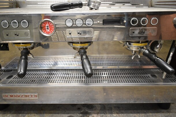 2016 La Marzocco LN/21 3AV Linea Stainless Steel Commercial Countertop 3 Group Espresso Machine w/ 4 Portafilters and 2 Steam Wands. 208-240 Volts, 1 Phase. - Image 6 of 11