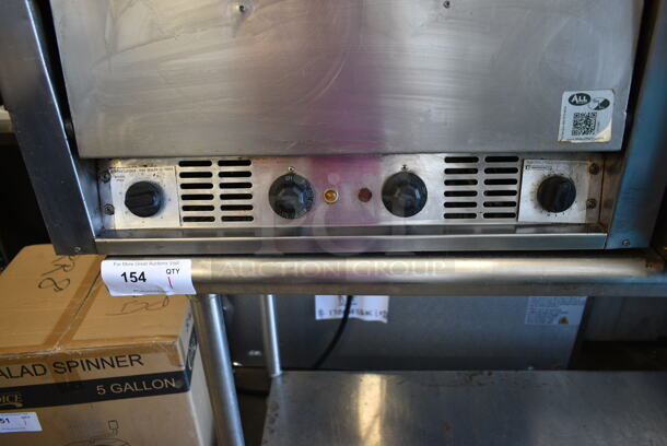 Bakers Pride P46S Stainless Steel Commercial Countertop Electric Powered 2 Deck Pizza Oven w/ Broken Cooking Stones. 208 Volts, 1 Phase.  - Image 3 of 6