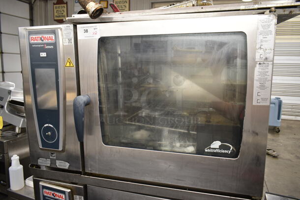 2 2016 Rational Stainless Steel Commercial Combitherm Self Cooking Center Convection Ovens on Commercial Casters. Top Model: SCC WE 62. Bottom Model: SCC WE 102. 480 Volts, 3 Phase. 2 Times Your Bid! - Image 6 of 12