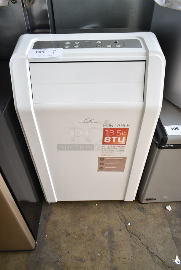 BRAND NEW SCRATCH AND DENT! Commercial Cool WPAC14RH Portable Air Conditioner and Heater. 13,500 BTU  Air Conditioning and 4,500 BTU Heating. 115 Volts, 1 Phase. Tested and Working! - Image 4 of 8