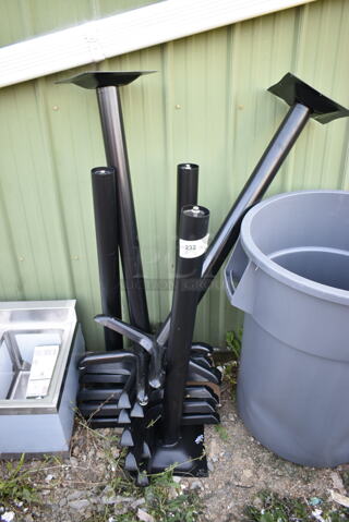 BRAND NEW SCRATCH AND DENT! Lot of 12 Items Including Table Base Columns and Table Base Feet. 