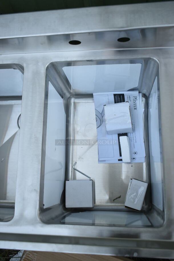 BRAND NEW SCRATCH AND DENT! Steelton 522BS3T38 3 Bowl 18 Gauge Underbar Sink - 38" x 18 3/4" - Image 7 of 9