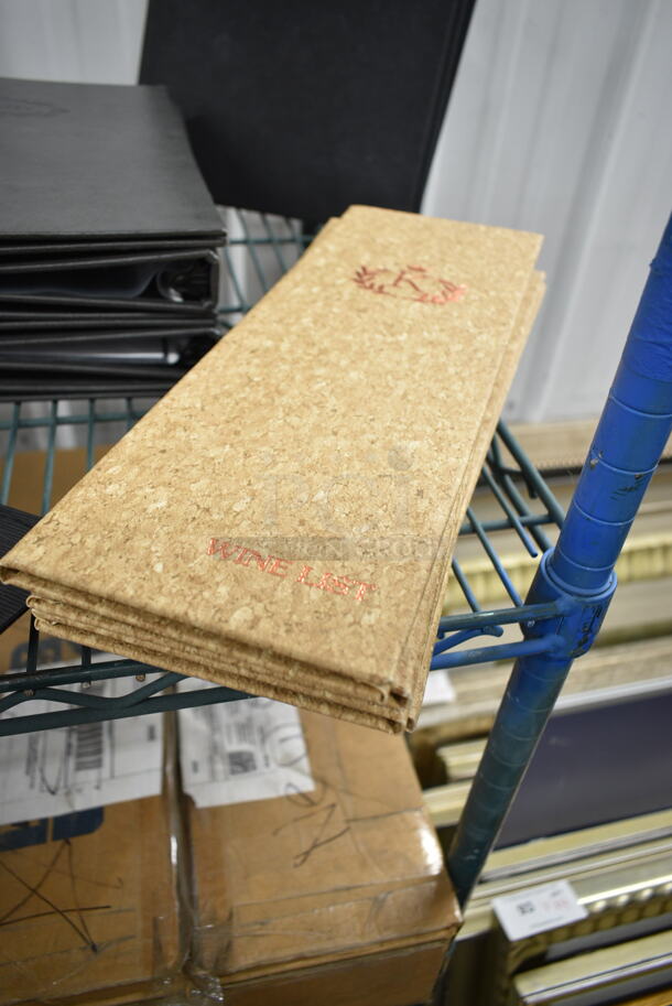 ALL ONE MONEY! Lot of 5 Plywood Pattern Wine List Covers, 5 Grey Wine List Binders, 2 Black Wine List Binders, 37 Kensington Pieces - Image 2 of 10