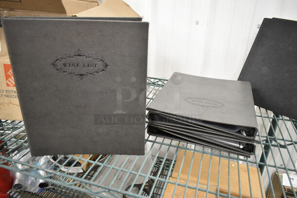 ALL ONE MONEY! Lot of 5 Plywood Pattern Wine List Covers, 5 Grey Wine List Binders, 2 Black Wine List Binders, 37 Kensington Pieces - Image 4 of 10