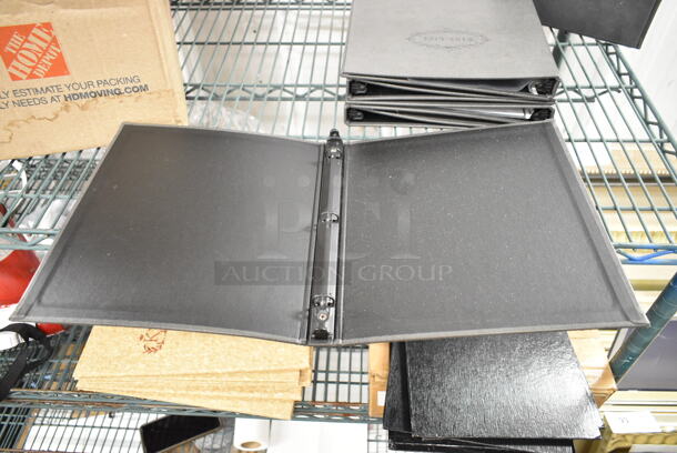 ALL ONE MONEY! Lot of 5 Plywood Pattern Wine List Covers, 5 Grey Wine List Binders, 2 Black Wine List Binders, 37 Kensington Pieces - Image 5 of 10