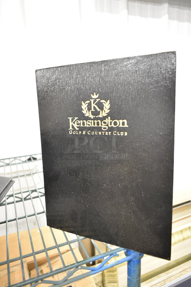 ALL ONE MONEY! Lot of 5 Plywood Pattern Wine List Covers, 5 Grey Wine List Binders, 2 Black Wine List Binders, 37 Kensington Pieces - Image 8 of 10