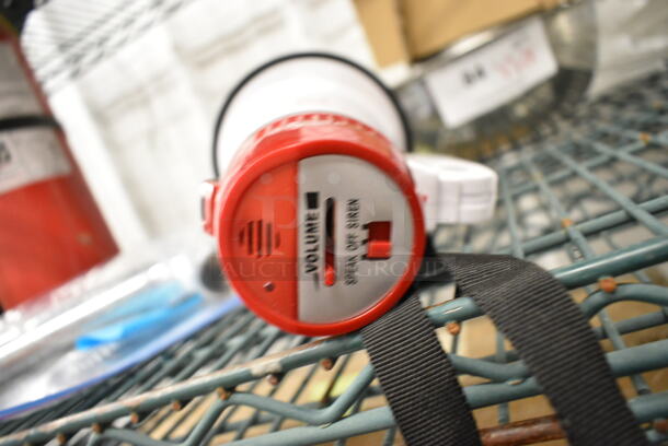 6 Items Including Pyle Megaphone, 6141A2510103 Pitco A2510103 Curved 1 1/2" Drain Pipe, TEQ TP731113C Wrench, Fire Extinguisher, Hardware. 6 Times Your Bid! We Will Not Ship The Fire Extinguisher.  - Image 3 of 12