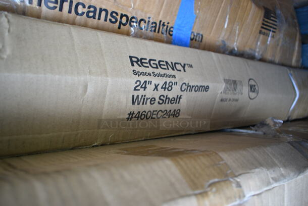 BRAND NEW SCRATCH AND DENT! Regency 460EC2448 24" x 48" NSF Chrome Wire Shelf. May Be Missing Pieces.  - Image 3 of 3