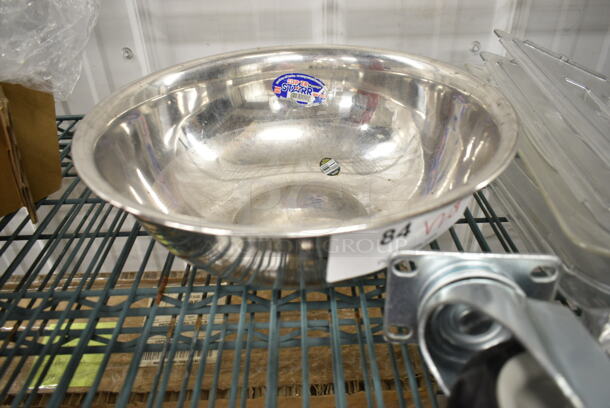 ALL ONE MONEY! Lot of Various Items Including Commercial Caster, Metal Bowl and Poly 1/3 Size Drop In Bin Lids - Image 3 of 10