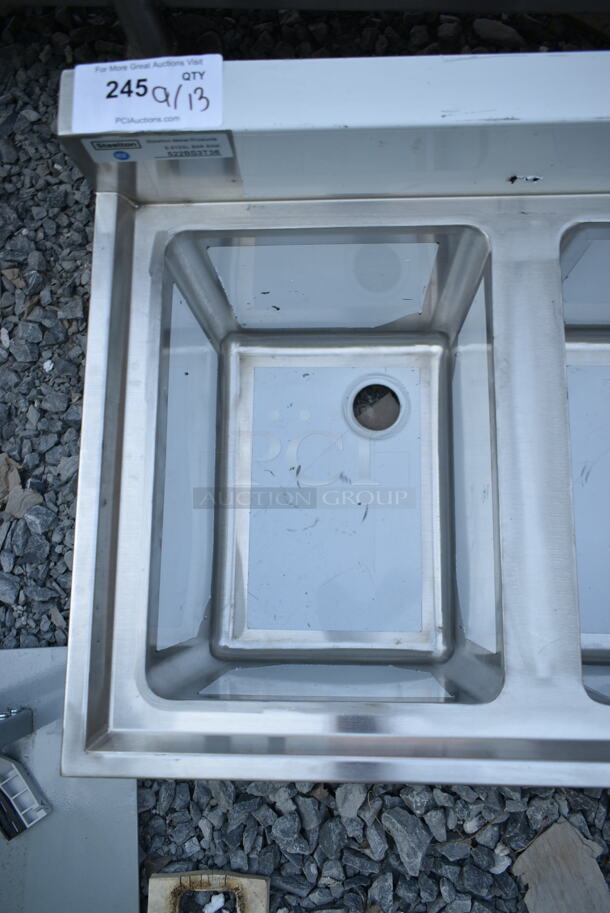 BRAND NEW SCRATCH AND DENT! Steelton 522BS3T38 3 Bowl 18 Gauge Underbar Sink - 38" x 18 3/4" - Image 5 of 6