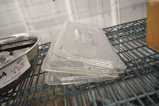 ALL ONE MONEY! Lot of Various Items Including Commercial Caster, Metal Bowl and Poly 1/3 Size Drop In Bin Lids - Image 9 of 10