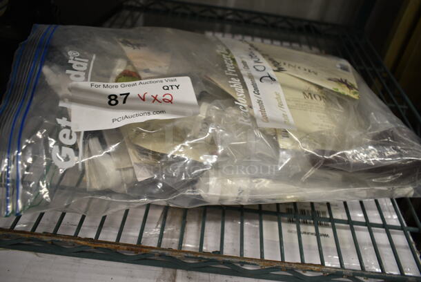 ALL ONE MOENY! Lot of Various Items Including Poly Pieces and 20 Monin Syrup Pump Tops - Image 6 of 10