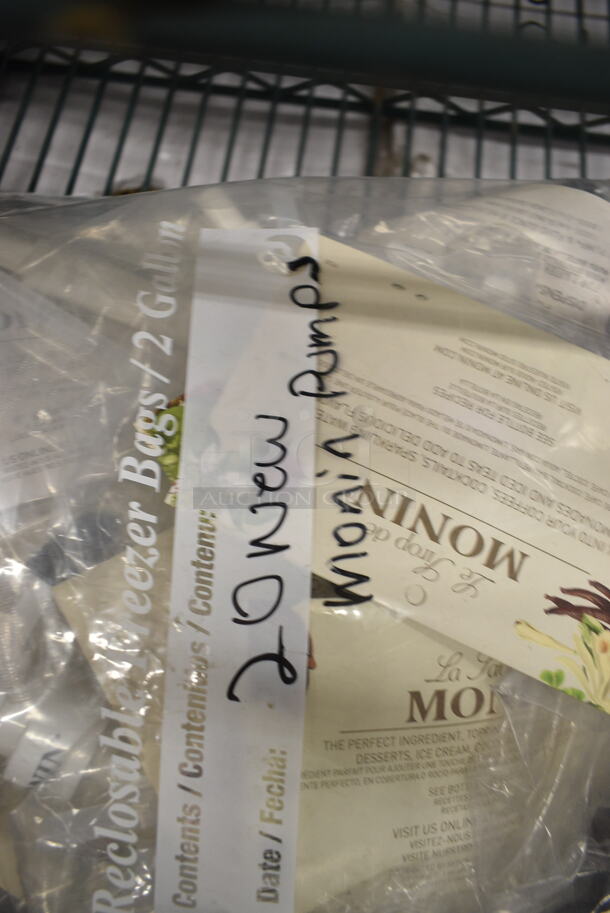 ALL ONE MOENY! Lot of Various Items Including Poly Pieces and 20 Monin Syrup Pump Tops - Image 8 of 10